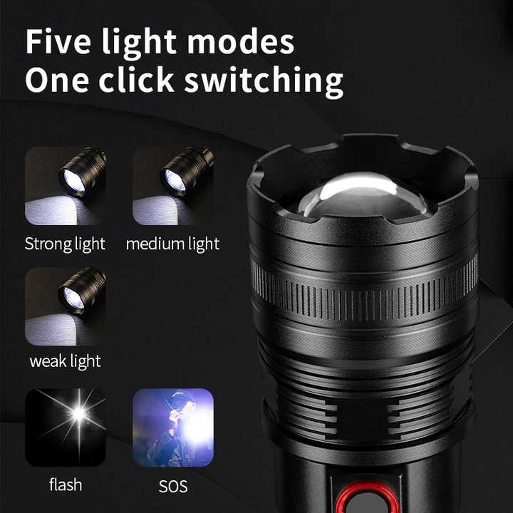 5000 Lumen LED Torch | 3 Modes, Water-Resistant